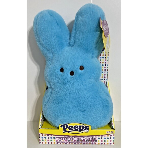 DanDee Other - PEEPS Heatable Bunny Rabbit Plush 12" Blue Microwavable Warming Clay Bead Pouch